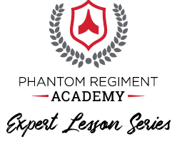 Phantom Regiment Academy Expert Lesson Series Logo Marching Arts Education